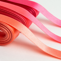 Satin Polyester Ribbon of Various Colors and Sizes