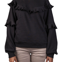 Women's Cotton Long Sleeve Crew Neck Sweatshirt Personalized - TSONKIRI