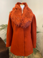 100% Baby Alpaca Coat with Suri Alpaca Fur Stole
