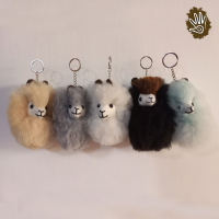 Keychains Llama Head Alpaca Fur for Bags and Handbags