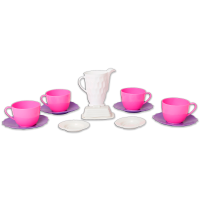 Tea Patty Game includes a pitcher, four cups, six saucers and a butter dish.