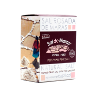 Peruvian Pink Salt Coarse Grain Box 21oz - Maras Gourmet