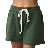 Women's French Terry Shorts with High Waist 100% Cotton